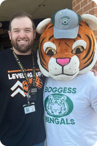 Brian Crowson and Benny the Bengal